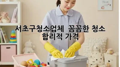 서초구청소업체 ✨ 꼼꼼한 청소, 합리적 가격!