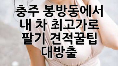 🚗 충주 봉방동에서 내 차 최고가로 팔기! 견적꿀팁 대방출 🍯